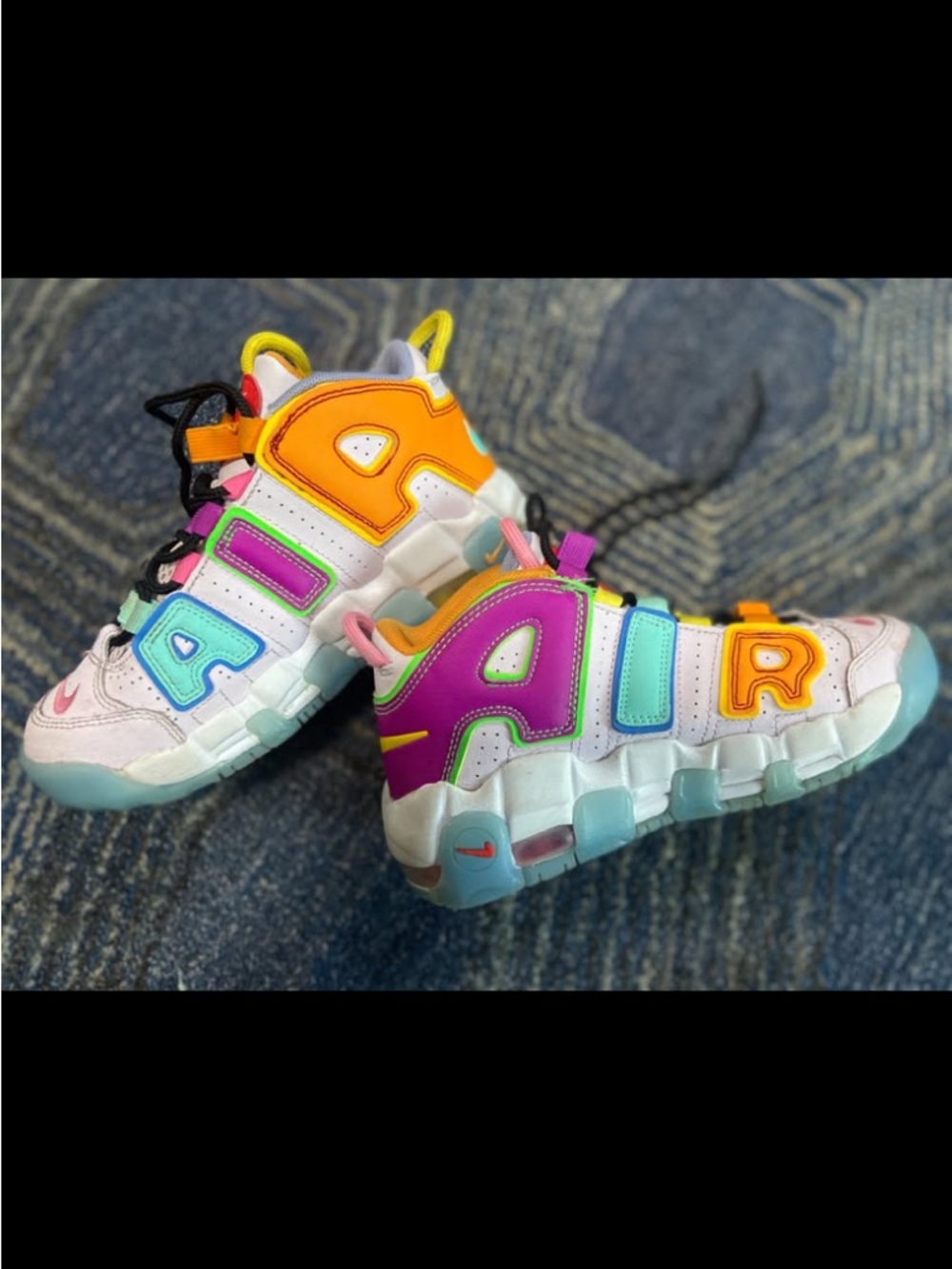 Nike Air Uptempo Sneakers 2Y Big Kid Colorful Rainbow Colorblock